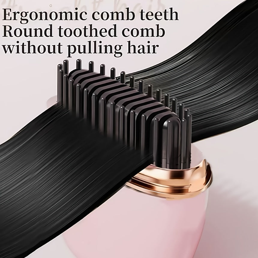 Mini Cordless Hair Straightener Comb for Bangs,Small Portable Hair Straightener Comb,Portable Pocket Size Cordless Hair Straightener Brush,Mini Hot Comb,Rechargeable USB, Mini Straightener, Bangs Styling, Onthego Styling, Lig