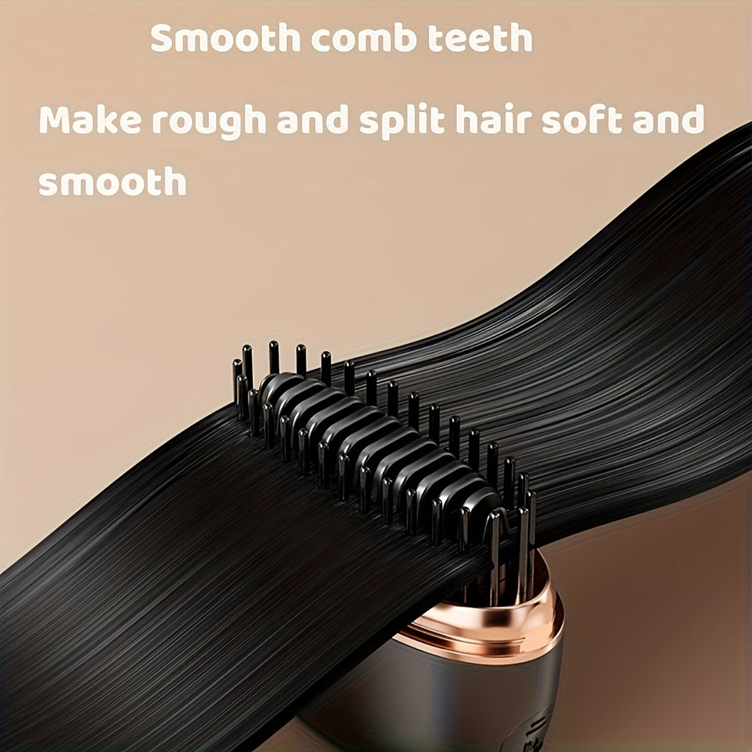 Mini Cordless Hair Straightener Comb for Bangs,Small Portable Hair Straightener Comb,Portable Pocket Size Cordless Hair Straightener Brush,Mini Hot Comb,Rechargeable USB, Mini Straightener, Bangs Styling, Onthego Styling, Lig