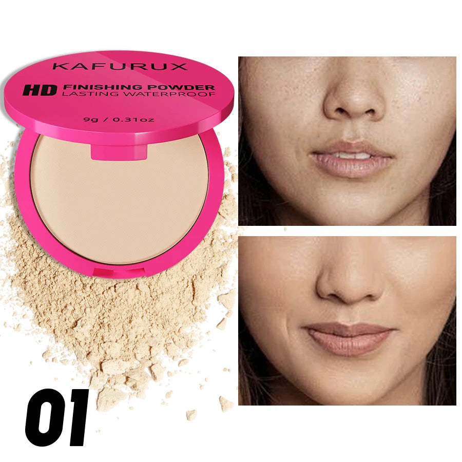 4 Color Oil Control Matte Face Powder Long Lasting Flawless Setting 1PC Powder Face Makeup Full Coverage Pressed Powder Gifts