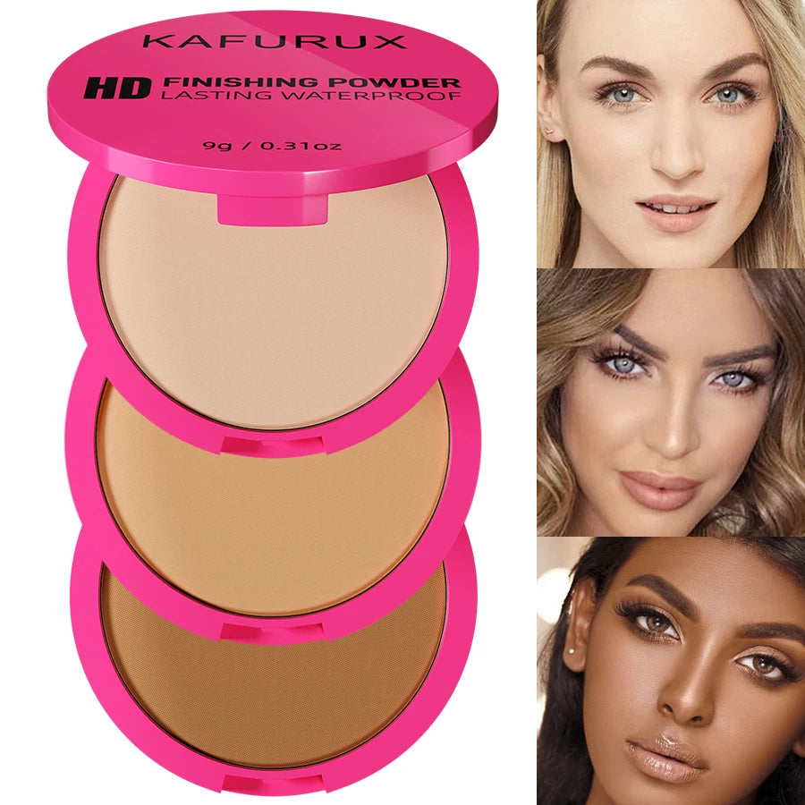 4 Color Oil Control Matte Face Powder Long Lasting Flawless Setting 1PC Powder Face Makeup Full Coverage Pressed Powder Gifts