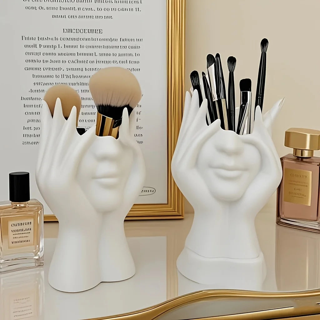 Makeup Organizer Is Lightweight, Portable, and Perfect for Desktop and Bathroom Use, Storing Brushes and Cosmetics
