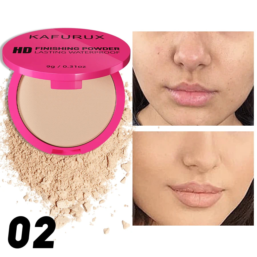 4 Color Oil Control Matte Face Powder Long Lasting Flawless Setting 1PC Powder Face Makeup Full Coverage Pressed Powder Gifts