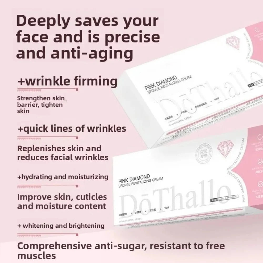 For beauty salons, lifting contours, firming, pink diamonds, sponge cream, anti-wrinkle and moisturizing