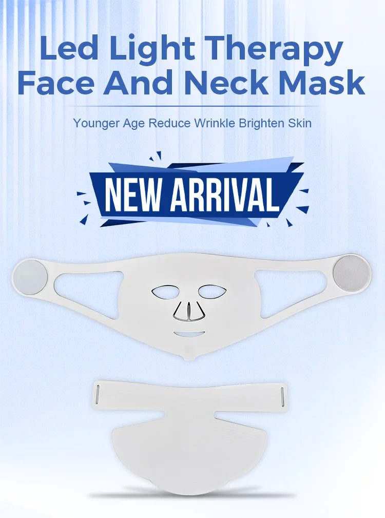 Food-Grade Silicone Material Led Mask Face and Neck Light Mask Led Mask Face Halloween
