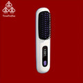 Cordless Hair Straightener Brush - Portable, Rechargeable, Fast Heating with 3 Temp Settings, Anti-Scald, 20Mins Auto-Off, Long Battery Life, and USB Charging for Travel